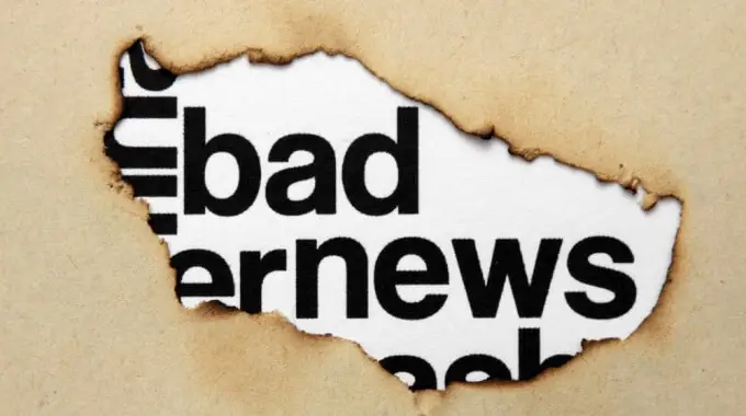 Blog graphic: bad news