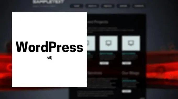 Blog graphic: WordPress FAQ